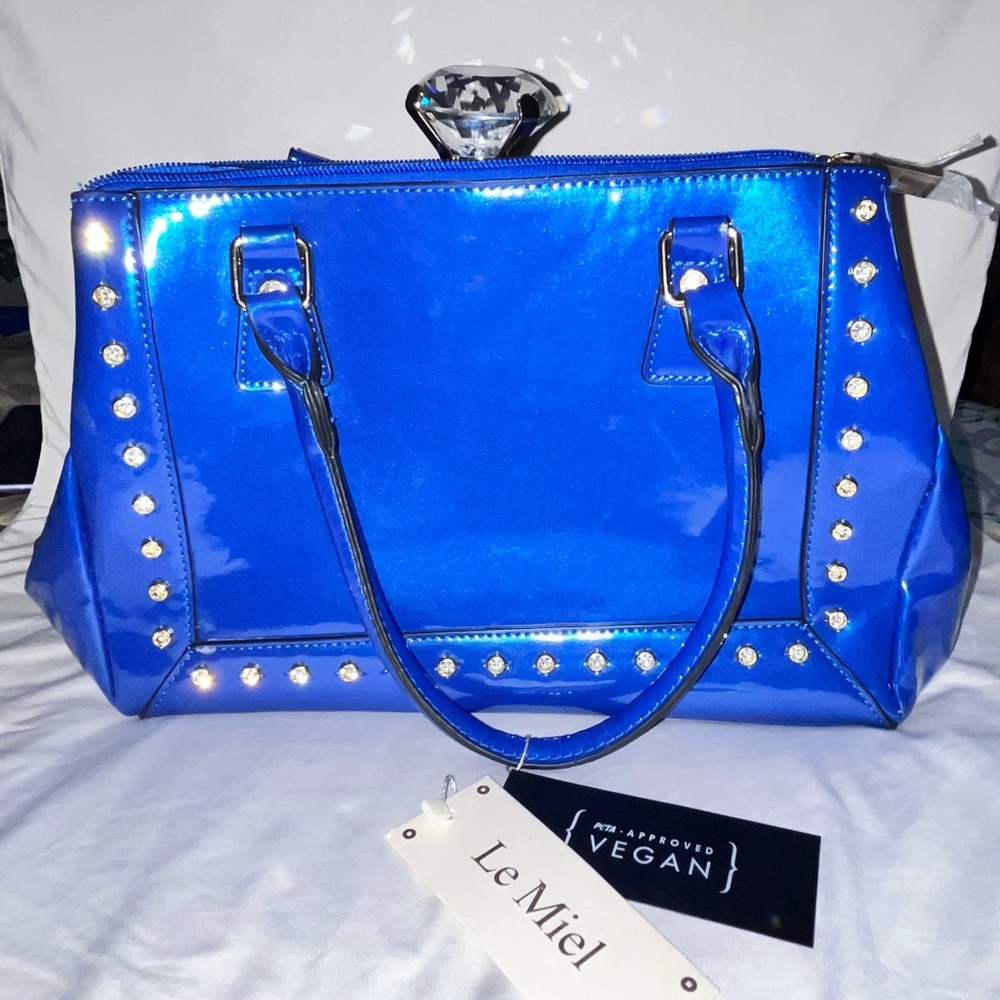 Le Miel Blue Vegan Handbag